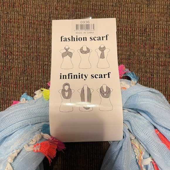 Light Blue Infinity Scarf by Fortune Design - Picture 3 of 3